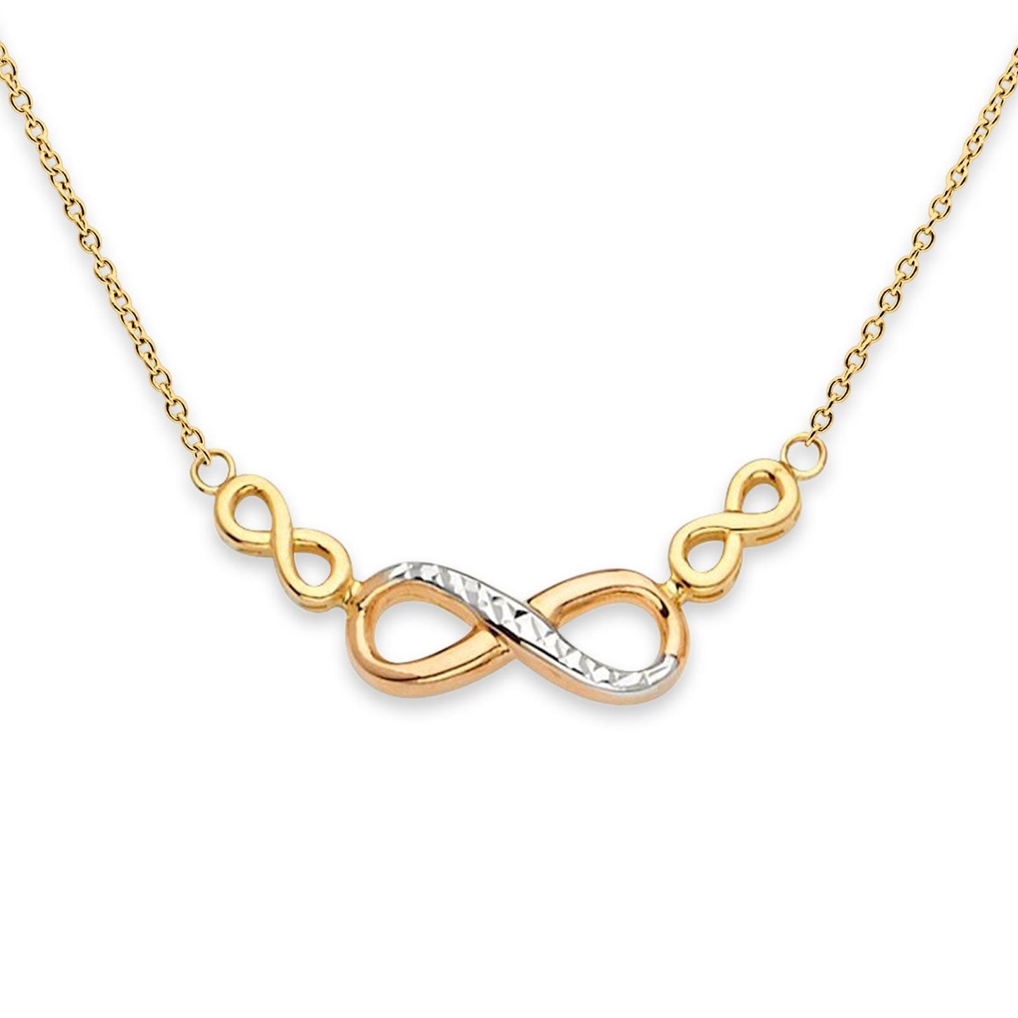 14K Yellow Gold Infinity Necklace
