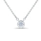 14K White Gold Round Shape Diamond Necklace