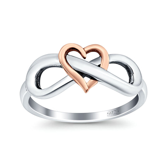 Heart Infinity 925 Sterling Silver Ring