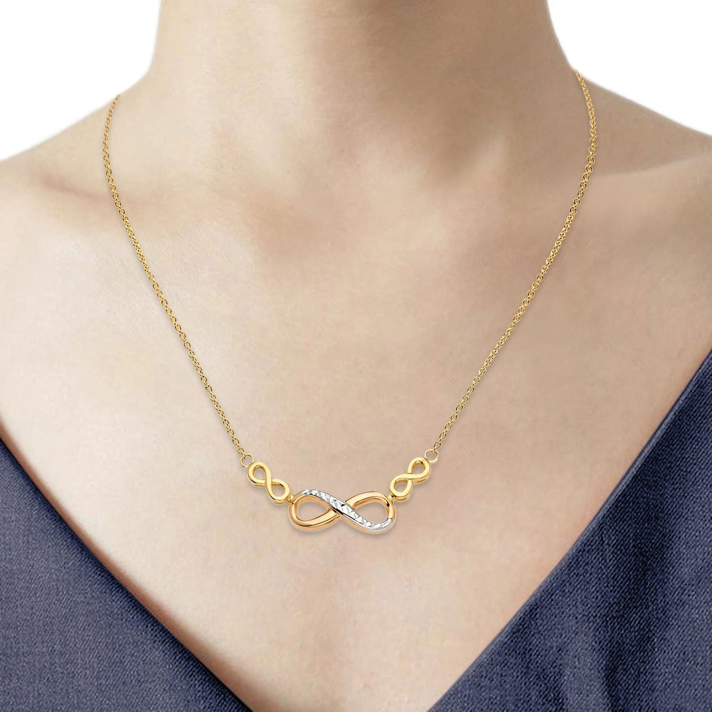 14K Yellow Gold Infinity Necklace