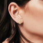 14K Gold Cross Heart Stud Earrings